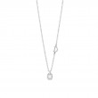 Damiani 18k White Gold Minou Emerald Cut Diamond Necklace 45mm. 