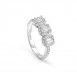 Damiani 18k white gold diamond ring 1.0790. 