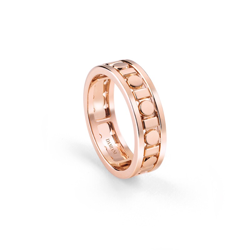 Damiani 18k Pink Gold Belle Epoque Reel Ring size 13.