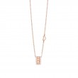Damiani 18k pink gold diamond necklace diamond .1860 ctw. 