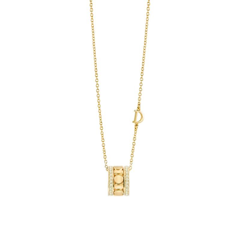 Damiani18k yellow gold diamond necklace .4320 ctw. 