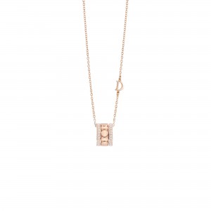 DAMIANI 18K ROSE GOLD  BELLE EPOQUE REEL NECKLACE WITH DIAMONDS