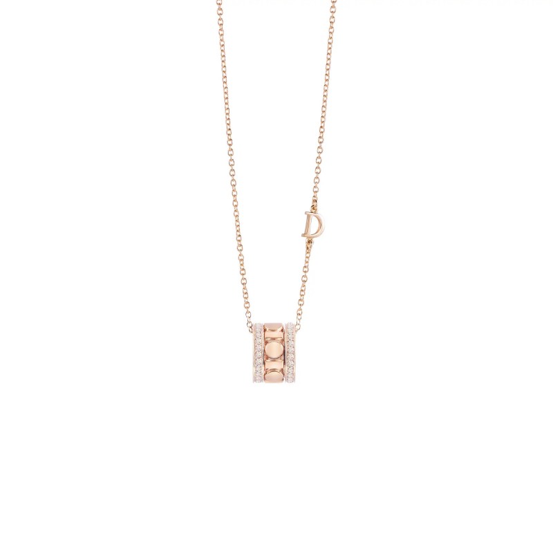 DAMIANI 18K ROSE GOLD  BELLE EPOQUE REEL NECKLACE WITH DIAMONDS