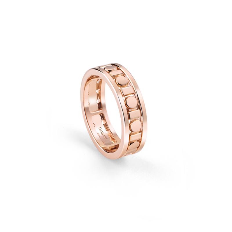 DAMIANI 18K PINK GOLD BELLE EPOQUE REEL RING SIZE 14. 