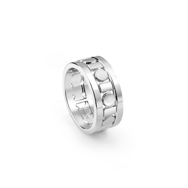Damiani 18k white gold ring size 14. 