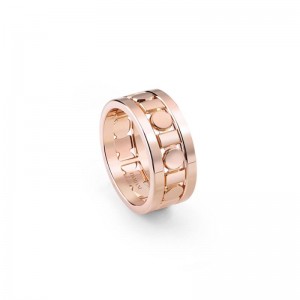 DAMIANI 18K ROSE GOLD BELLE EPOQUE REEL RING. 