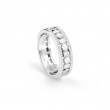 Damiani 18k White Gold Belle Epoque Reel Diamond Ring 0.36ctw.