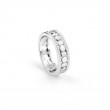 Damiani 18k white gold diamond ring .3960 ctw. 