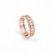 Damiani 18k pink gold ring .390 ctw. 
