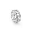Damiani 18k white gold diamond ring size 14  diamond .8000 ctw. 