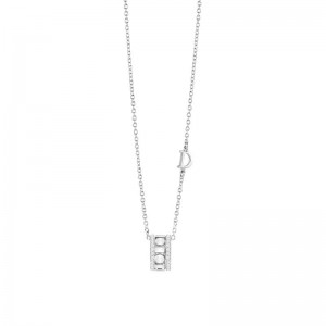 Damiani 18k white gold diamond necklace .1860 ctw. 