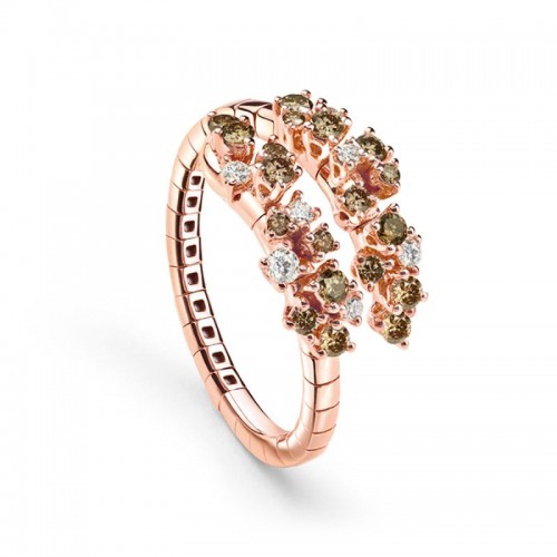 Damiani 18k pink gold ring .4800 ctw. 