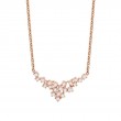 DAMIANI 18K ROSE GOLD DIAMOND MIMOSA NECKLACE CM.42 DIA-0.38 GLD-6.90. 
