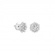 DAMIANI 18K WHITE GOLD DIAMOND MIMOSA EARRINGS DIA-0.67 GLD.3.90. 