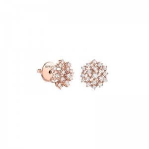Mimosa Diamond Cluster Earrings in 18K Rose Gold (0.67ctw). 