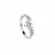 DAMIANI 18K WHITE GOLD DIAMOND MIMOSA SINGLE ROW SIZE 14 DIA-0.42 GLD-3.85. 