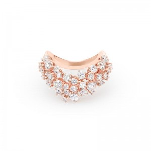 DAMIANI 18K ROSE GOLD DIAMOND MIMOSA RING SIZE 13 GLD-5.50 DIA-1.7440. 