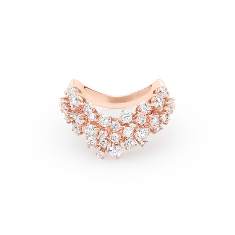 DAMIANI 18K ROSE GOLD DIAMOND MIMOSA RING SIZE 13 GLD-5.50 DIA-1.7440.