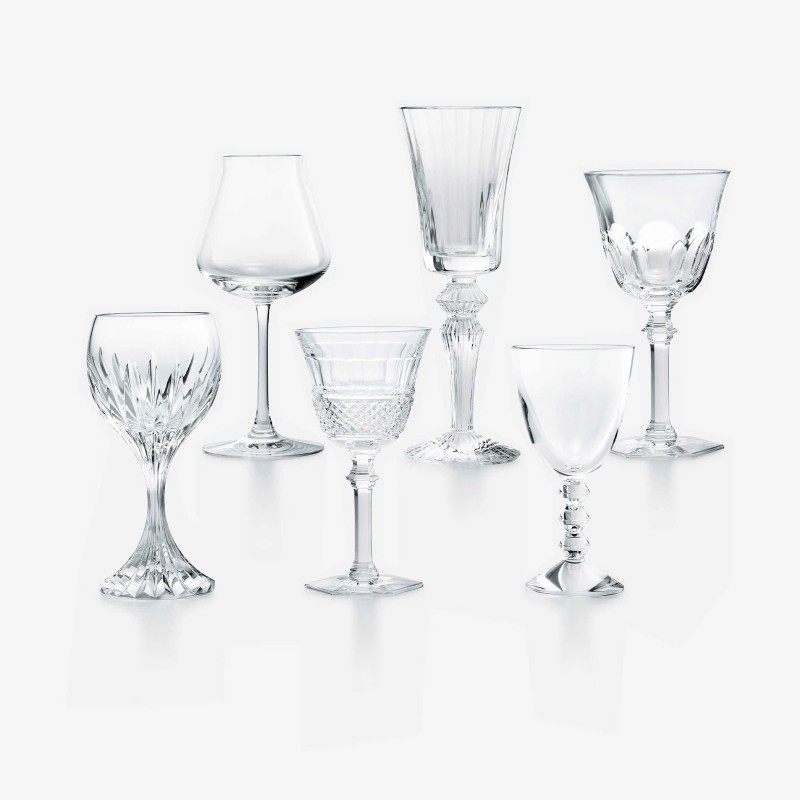 BACCARAT WINE THERAPY GLASSES SET OF 6. 