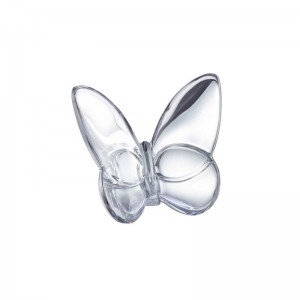 SILVER PAPILLON BUTTERFLY LEAD CRYSTAL.