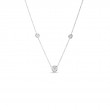 Roberto Coin 18K White Gold Diamond 3 Station necklace .38ctw. 