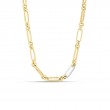 Roberto Coin Yellow White Gold Diamond Oro Classic Necklace .38ctw.