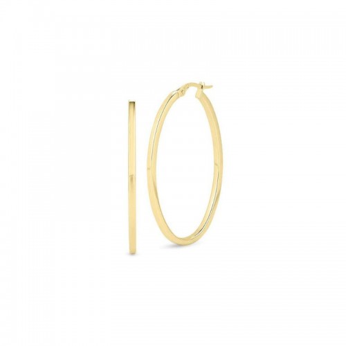 Roberto Coin 18k Yellow Gold Oval Hoop Earrings. 