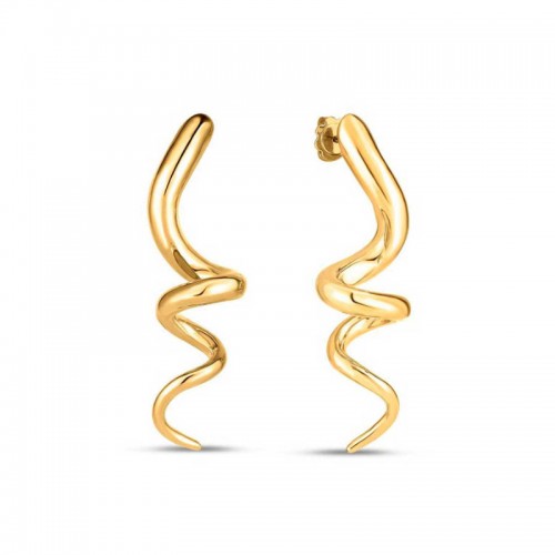 Roberto Coin 18k Yellow Gold 35mm Twisted Hoop Earrings. 