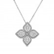 18K WHITE GOLD DIAMOND PRINCESS FLOWER INDP SMALL.
