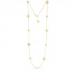 18K YELLOW WHITE GOLD DIAMOND PRINCESS FLOWER NECKLACE .17CTW.