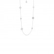 Roberto Coin 18k White Gold Diamond Princess Flower Necklace .17ctw.
