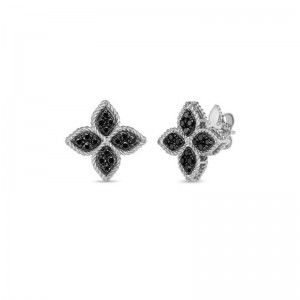 Roberto Coin Princess Flower Medium Diamond Stud Earrings