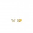 Roberto Coin 18K Gold & Diamond Princess Butterfly Stud Earrings
