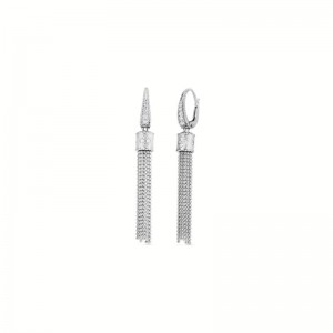 Roberto Coin 18K Princess Tassel Drop Earrings with Diamond Accent