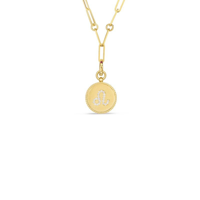 Roberto Coin White Gold Diamond Initial Pendant Necklace, V