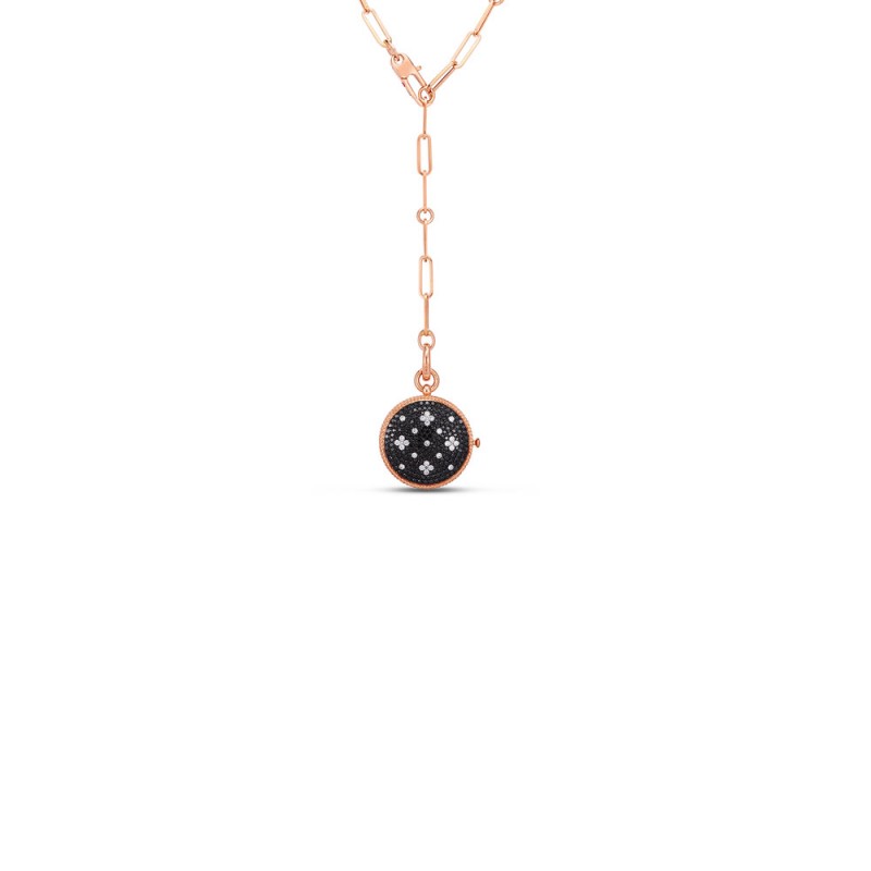 Roberto Coin 18K Rose Petite Venetian Princess Locket On Paper-Clip Chain