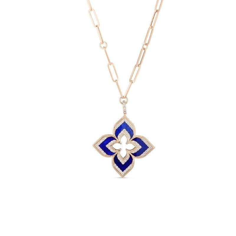 https://www.williambarthman.com/upload/product/Roberto Coin 18K Rose Gold with Blue Lapis And Round Diamond Necklace