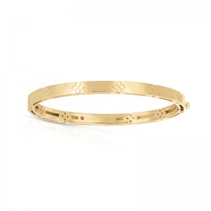 Roberto Coin 18k Yellow Gold Love In Verona narrow Bangle 48x58. 