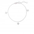 Roberto Coin White Gold Diamond Love By The Inch 3 Station Bracelet .10ctw.