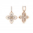 ROBERTO COIN ROSE GOLD DIAMOND VENETIAN PRINCESS EARRINGS 0.95.