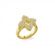 18K Yellow Gold Diamond Venetian Princess Ring 0.30.