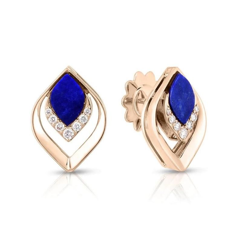 https://www.williambarthman.com/upload/product/Roberto Coin 18K Diamond & Lapis Petal Stud Earrings