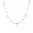 Roberto Coin Rose Gold Diamond Love By The Inch 5 Station NK .22ctw.