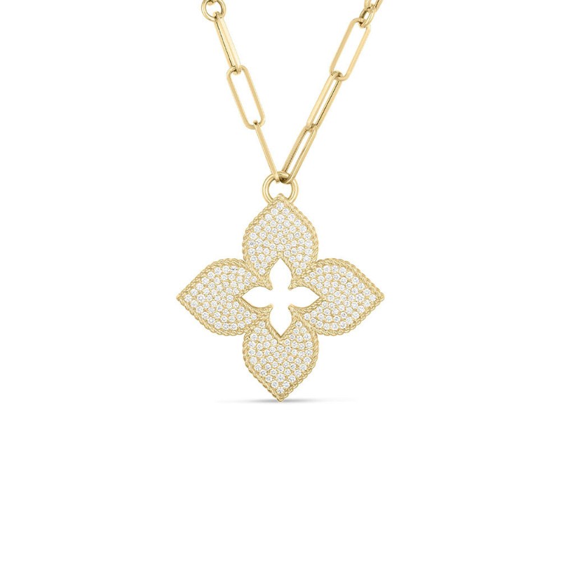 https://www.williambarthman.com/upload/product/Roberto Coin 18K Yellow Gold Venetian Princess Collection Diamond Link Necklace