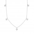 Roberto Coin 18k White Gold Diamond Love By The Inch Necklace .08ctw.