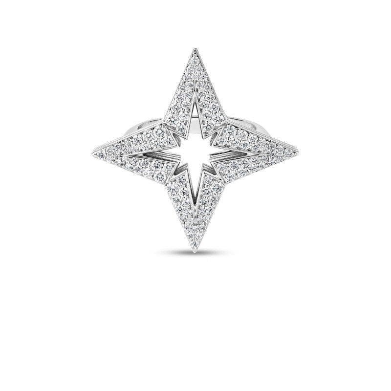 ROBERTO COIN DIAMOND STARDUST RING MEDIUM DIA-0.65.