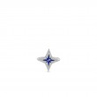 ROBERTO COIN WHITE GOLD DIAMOND BLUE ENAMEL STARDUST RING.