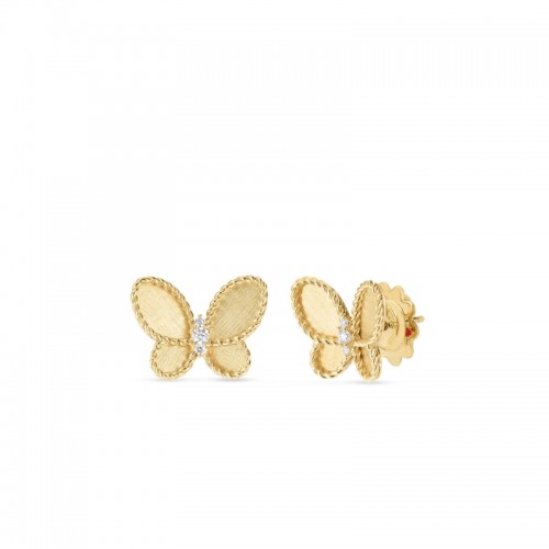 Roberto Coin 18k Yellow Gold Diamond Butterfly Earrings .09 ctw. 
