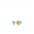 ROBERTO COIN 18K YELLOW GOLD AMORINO DIAMOND CYAN ENAMEL EARRINGS DIA-0.06.