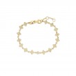 ROBERTO COIN 18K YELLOW GOLD PRINCESPESSA DIAMOND SATIN BRACELET DIA-0.03. 